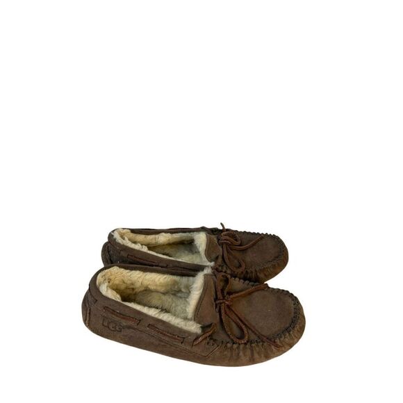 Ugg fur lined slippers beige size 7? - Picture 1 of 5